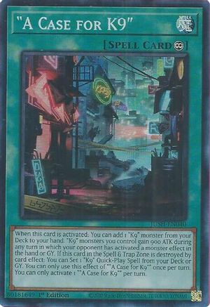 "A Case for K9" (JUSH-EN040) - Justice Hunters Super Rare 1st Edition