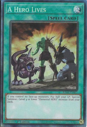 A Hero Lives (PCR) (RA04-EN087) - Quarter Century Stampede Collector's Rare 1st Edition