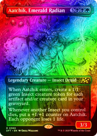 Aatchik, Emerald Radian (Borderless) - 0360 - Foil