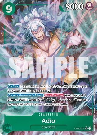 Adio (Parallel) - OP09-023 - Super Rare Foil
