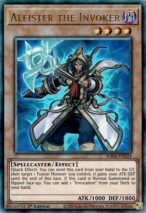 Aleister the Invoker (Alternate Art) (PUR) (RA04-EN024) - Quarter Century Stampede Prismatic Ultimate Rare 1st Edition