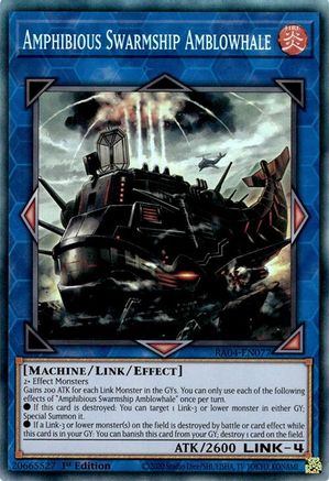 Amphibious Swarmship Amblowhale (PCR) (RA04-EN077) - Quarter Century Stampede Collector's Rare 1st Edition
