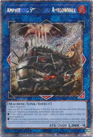 Amphibious Swarmship Amblowhale (Platinum Secret Rare) (RA04-EN077) - Quarter Century Stampede Platinum Secret Rare 1st Edition