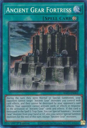 Ancient Gear Fortress (PCR) (RA03-EN062) - Quarter Century Bonanza Prismatic Collector's Rare 1st Edition