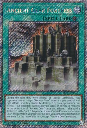 Ancient Gear Fortress (Platinum Secret Rare) (RA03-EN062) - Quarter Century Bonanza Platinum Secret Rare 1st Edition