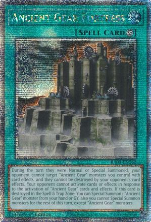 Ancient Gear Fortress (Quarter Century Secret Rare) (RA03-EN062) - Quarter Century Bonanza Quarter Century Secret Rare 1st Edition