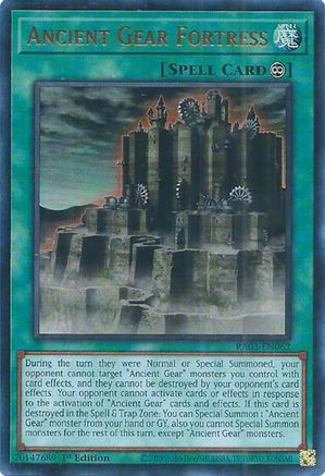 Ancient Gear Fortress (UR) (RA03-EN062) - Quarter Century Bonanza Ultra Rare 1st Edition