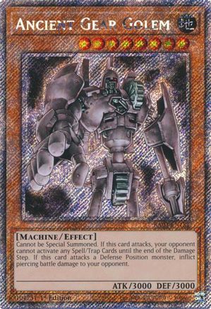 Ancient Gear Golem (Platinum Secret Rare) (RA03-EN151) - Quarter Century Bonanza Platinum Secret Rare 1st Edition