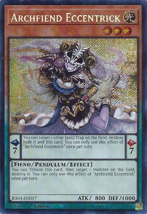 Archfiend Eccentrick (Secret Rare) (RA04-EN017) - Quarter Century Stampede Secret Rare 1st Edition