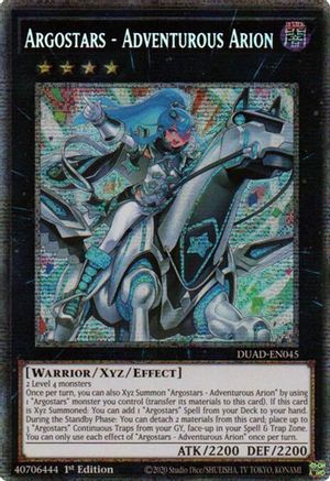 Argostars - Adventurous Arion (Starlight Rare) (DUAD-EN045) - Duelist's Advance Starlight Rare 1st Edition