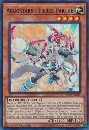 Argostars - Fierce Parthe (ALIN-EN020) - Alliance Insight Super Rare 1st Edition