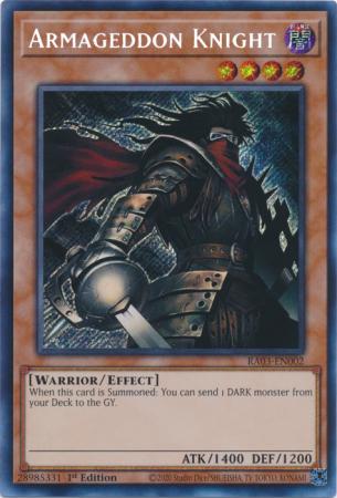 Armageddon Knight (Secret Rare) (RA03-EN002) - Quarter Century Bonanza Secret Rare 1st Edition