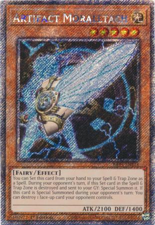 Artifact Moralltach (Platinum Secret Rare) (RA04-EN214) - Quarter Century Stampede Platinum Secret Rare 1st Edition