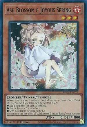 Ash Blossom & Joyous Spring (Alternate Art) (RA04-EN025) - Quarter Century Stampede Super Rare 1st Edition