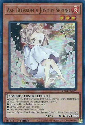 Ash Blossom & Joyous Spring (Alternate Art) (UR) (RA04-EN025) - Quarter Century Stampede Ultra Rare 1st Edition