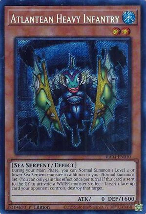 Atlantean Heavy Infantry (Secret Rare) (RA04-EN010) - Quarter Century Stampede Secret Rare 1st Edition