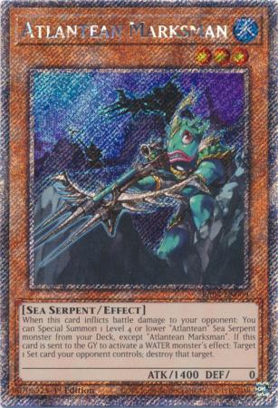 Atlantean Marksman (Platinum Secret Rare) (RA04-EN009) - Quarter Century Stampede Platinum Secret Rare 1st Edition