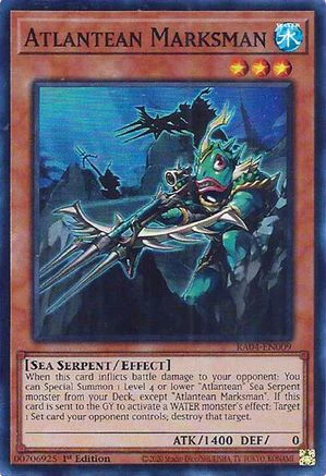 Atlantean Marksman (RA04-EN009) - Quarter Century Stampede Super Rare 1st Edition