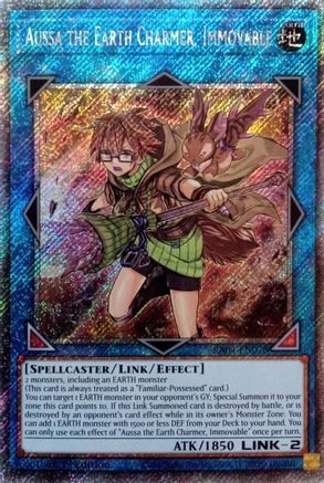 Aussa the Earth Charmer, Immovable (Platinum Secret Rare) (RA04-EN078) - Quarter Century Stampede Platinum Secret Rare 1st Edition