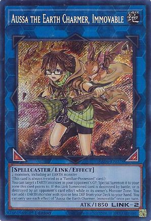 Aussa the Earth Charmer, Immovable (Secret Rare) (RA04-EN078) - Quarter Century Stampede Secret Rare 1st Edition
