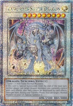 Azure-Eyes Silver Dragon (Quarter Century Secret Rare) (RA04-EN208) - Quarter Century Stampede Quarter Century Secret Rare 1st Edition