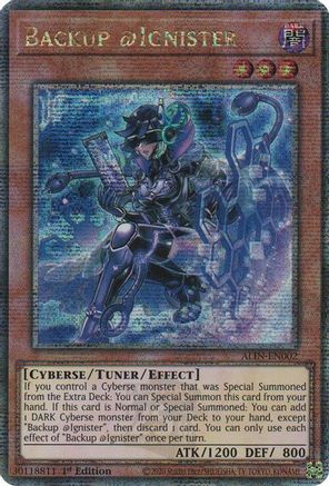 Backup @Ignister (Quarter Century Secret Rare) (ALIN-EN002) - Alliance Insight Quarter Century Secret Rare 1st Edition