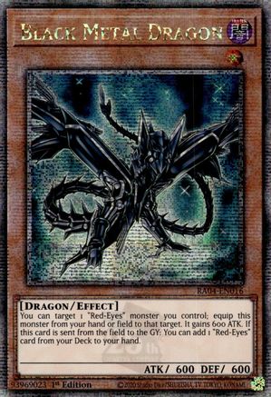 Black Metal Dragon (Quarter Century Secret Rare) (RA04-EN016) - Quarter Century Stampede Quarter Century Secret Rare 1st Edition