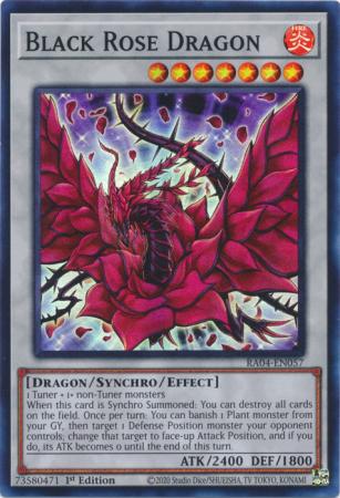 Black Rose Dragon (RA04-EN057) - Quarter Century Stampede Super Rare 1st Edition