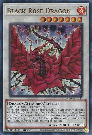 Black Rose Dragon (UR) (RA04-EN057) - Quarter Century Stampede Ultra Rare 1st Edition