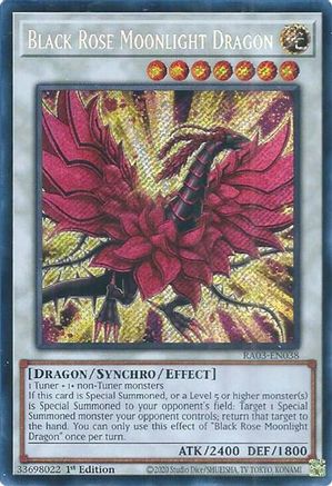 Black Rose Moonlight Dragon (Secret Rare) (RA03-EN038) - Quarter Century Bonanza Secret Rare 1st Edition