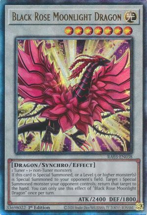 Black Rose Moonlight Dragon (PUR) (RA03-EN038) - Quarter Century Bonanza Prismatic Ultimate Rare 1st Edition
