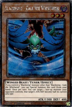 Blackwing - Gale the Whirlwind (Platinum Secret Rare) (RA03-EN215) - Quarter Century Bonanza Platinum Secret Rare 1st Edition