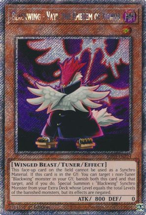Blackwing - Vayu the Emblem of Honor (Platinum Secret Rare) (RA03-EN224) - Quarter Century Bonanza Platinum Secret Rare 1st Edition