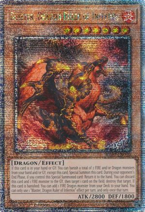 Blaster, Dragon Ruler of Infernos (Quarter Century Secret Rare) (RA03-EN010) - Quarter Century Bonanza Quarter Century Secret Rare 1st Edition