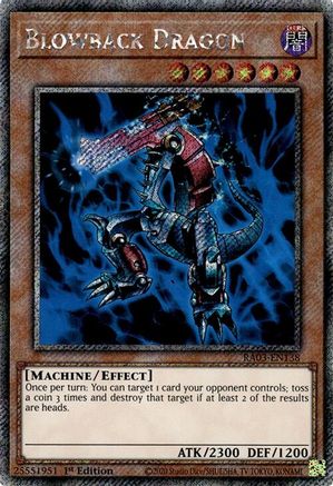 Blowback Dragon (Platinum Secret Rare) (RA03-EN138) - Quarter Century Bonanza Platinum Secret Rare 1st Edition