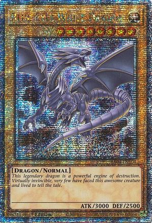 Blue-Eyes White Dragon (8th Art) (Quarter Century Secret Rare) (RA04-EN108) - Quarter Century Stampede Quarter Century Secret Rare 1st Edition
