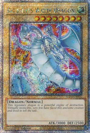 Blue-Eyes White Dragon (New Art) (Quarter Century Secret Rare) (RA04-EN002) - Quarter Century Stampede Quarter Century Secret Rare 1st Edition