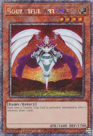 Bountiful Artemis (Platinum Secret Rare) (RA04-EN130) - Quarter Century Stampede Platinum Secret Rare 1st Edition