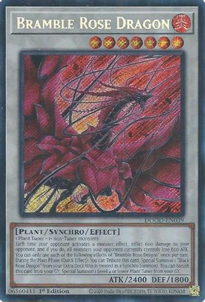 Bramble Rose Dragon (DOOD-EN039) - Doom of Dimensions Secret Rare 1st Edition