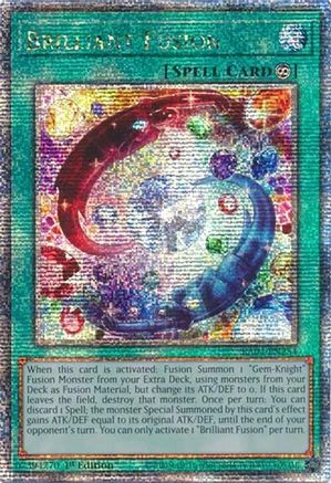Brilliant Fusion (Quarter Century Secret Rare) (RA04-EN254) - Quarter Century Stampede Quarter Century Secret Rare 1st Edition