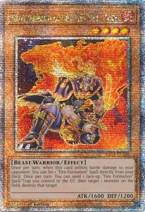 Brotherhood of the Fire Fist - Bear (Quarter Century Secret Rare) (RA04-EN198) - Quarter Century Stampede Quarter Century Secret Rare 1st Edition