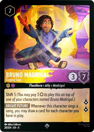 Bruno Madrigal - Singing Seer - 020/204 - Super Rare Cold Foil