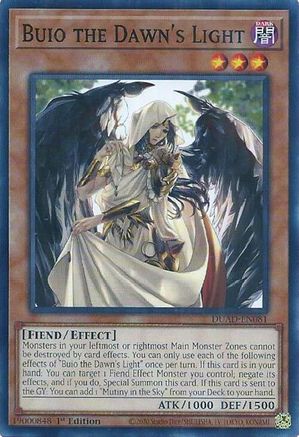 Buio the Dawn's Light (DUAD-EN081) - Duelist's Advance Common / Short Print 1st Edition