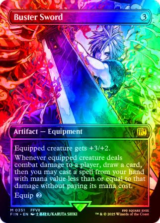Buster Sword (Borderless) - 0351 - Foil
