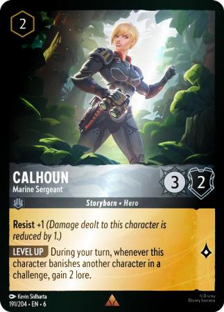 Calhoun - Marine Sergeant - 191/204 - Rare Cold Foil