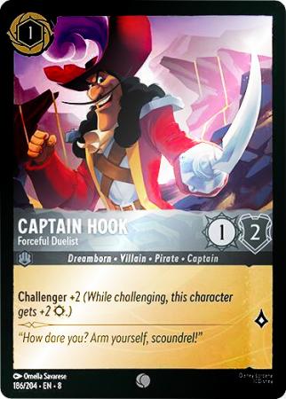 Captain Hook - Forceful Duelist - 186/204 - Common Cold Foil