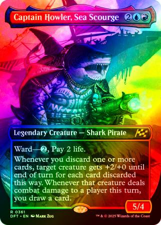 Captain Howler, Sea Scourge (Borderless) - 0361 - Foil
