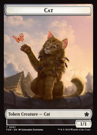 Cat (0001) // Cat (0002) Doubled-Sided Token - 1 // 2