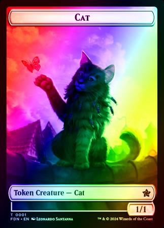 Cat (0001) // Cat (0002) Doubled-Sided Token - 1 // 2 - Foil