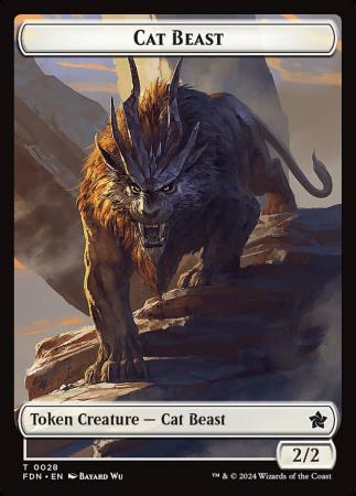 Cat Beast // Dragon (0017) Double-Sided Token - 28 // 17